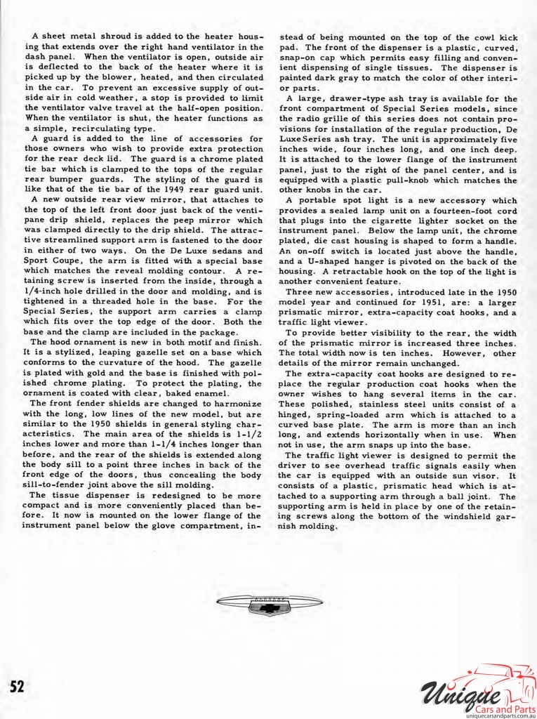1951 Chevrolet Engineering Features Booklet Page 16
